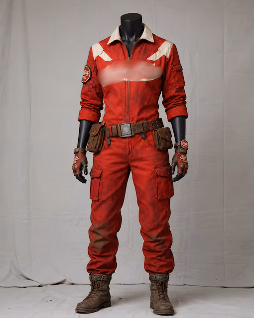 Red Wasteland Courier Jumpsuit